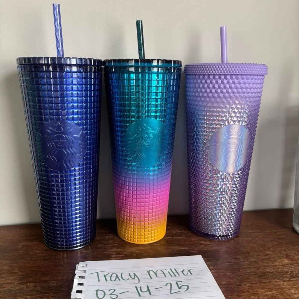Starbucks Gradient Tumbler Set - Blue, Pink, Purple
